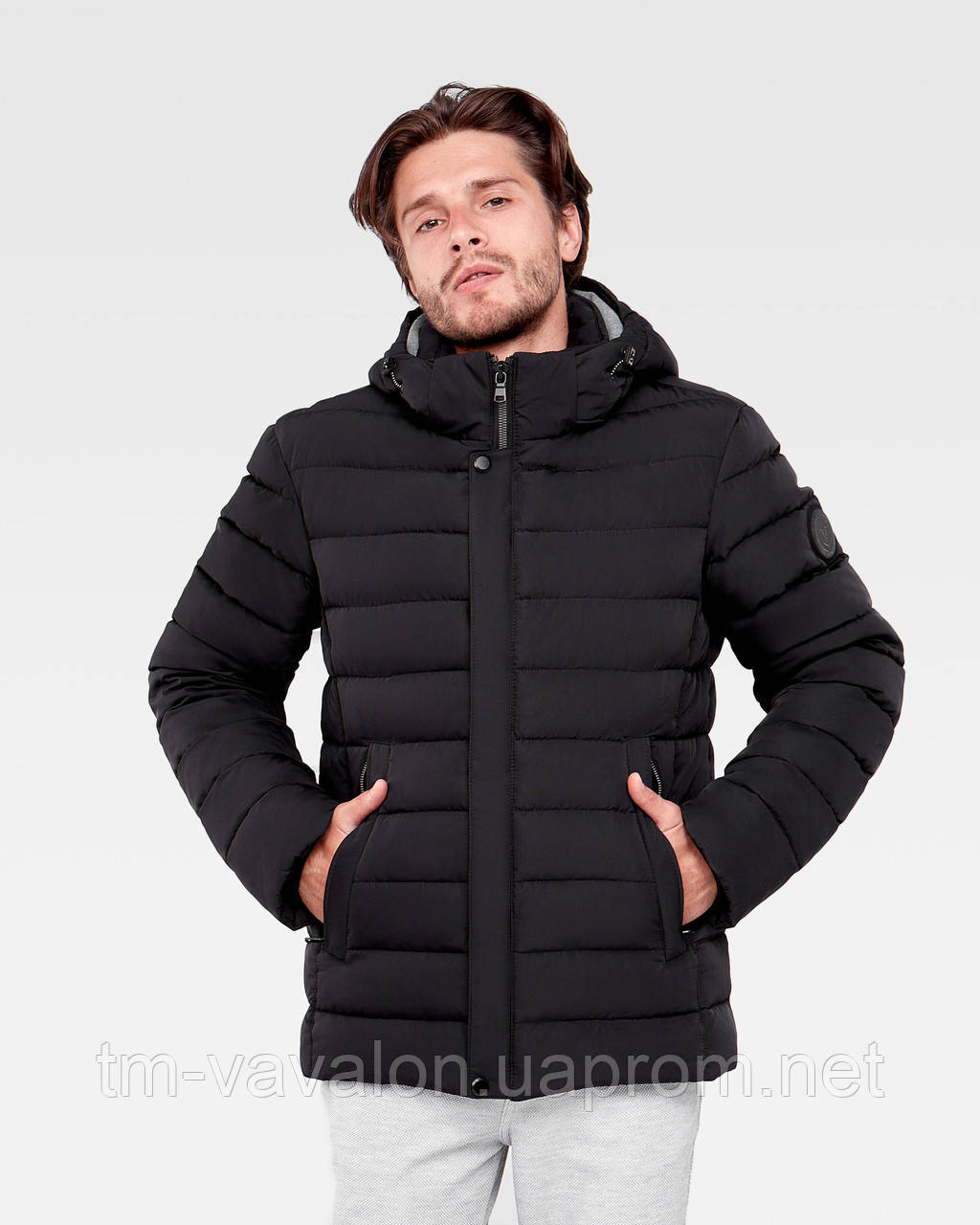 Зимова чоловіча куртка Vavalon KZ-P247 Black - фото 1 - id-p1040872489