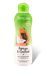 Шампунь - кондиціонер TropiClean Papaya&Coconut 355ml папайя/кокос