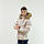 Зимовий чоловічий пуховик Snowimage з хутром(єнот) бежевий на пуху з капюшоном, розпродаж, фото 5