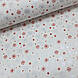 Бавовняна тканина (ТУРЕЧЧИНА шир. 2,4 м) червоно-срібні сніжинки на білому (гліттер), фото 3