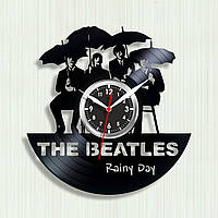 The Beatles Rainy Day Годинники Бітлз Музична пластина Вініл Годинник рок-група Кварцовий механізм Білі стрілки