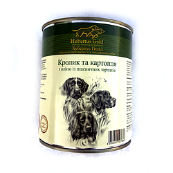 Консерва Hubertus Gold (Хуберт Голд для собак з кроликом та картоплею) 800г.