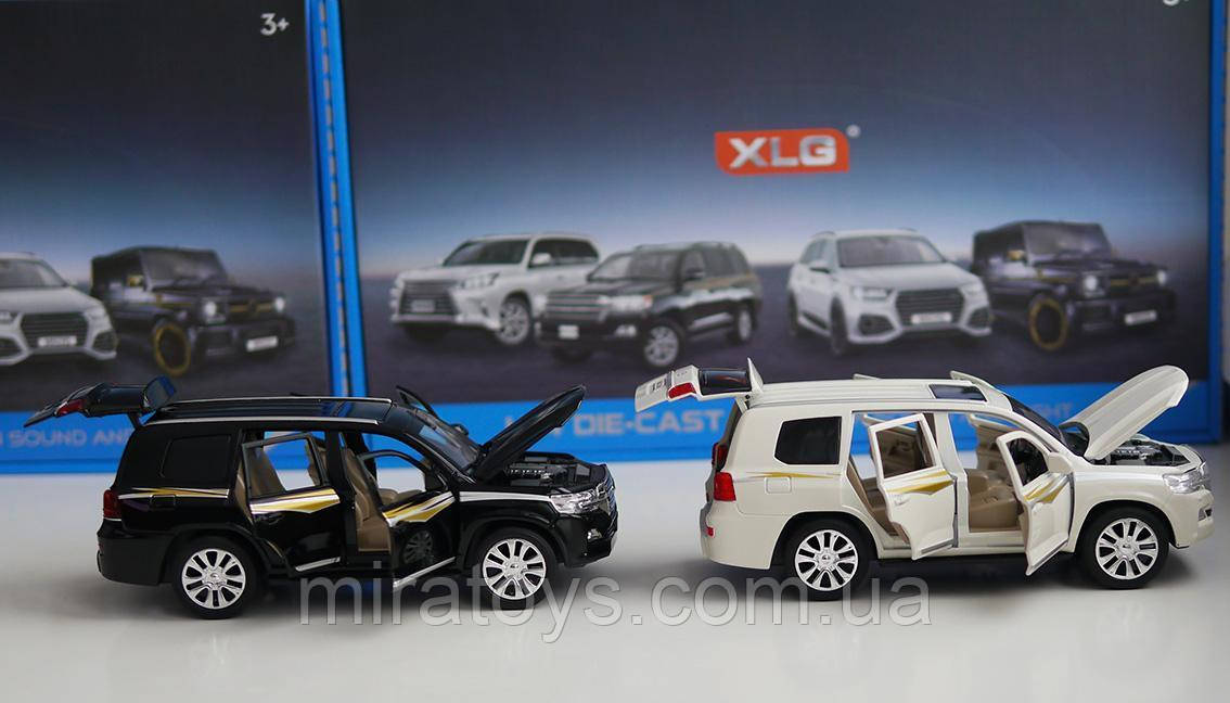 ✅Машинка металева Toyota Land Cruiser 200 світло, звук, 1:24