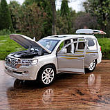 ✅Машинка металева Toyota Land Cruiser 200 світло, звук, 1:24, фото 3