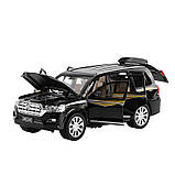 ✅Машинка металева Toyota Land Cruiser 200 світло, звук, 1:24, фото 4