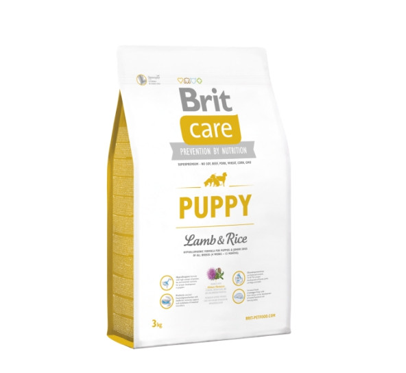 Сухий корм для цуценят всіх порід Brit Care Puppy All Breed Lamb & Rice 3 кг