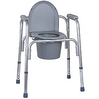 Туалет для инвалидов, стул туалет для больного, кресло с туалетом, алюминиевое кресло-туалет 3в1, BL730200 OSD