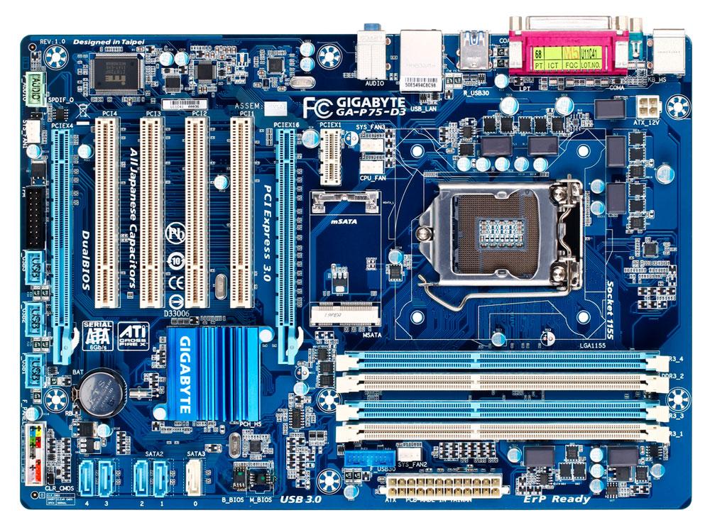 Материнська плата  Gigabyte GA-B75-D3   Socket 1155