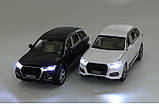 ✅Машинка металева Audi Q7 світло, звук, 1:24, фото 4