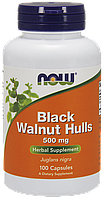 Харчова добавка NOW Foods Black Walnut Hulls 500 mg 100 caps