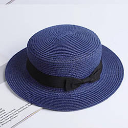 Доросла солом'яний капелюшок синій