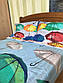 Двоспальний комплект постільної білизни "Яскраві парасольки" з полисатина 180х220 см, фото 6