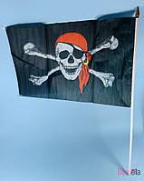 Флаг веселый Роджер 45*65 см декор для Хеллоуина 12 штук в упаковке
