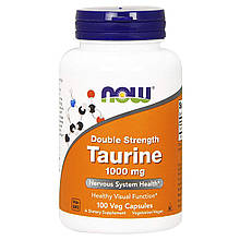 Амінокислота NOW Foods Taurine Double Strength 1000 mg 100 VCaps