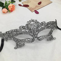 Маска для карнавала 30 на 8 см сріблястий