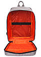 Рюкзак для ручної поклажі POOLPARTY Hub 40x25x20см Ryanair / Wizz Air / МАУ сірий, фото 4