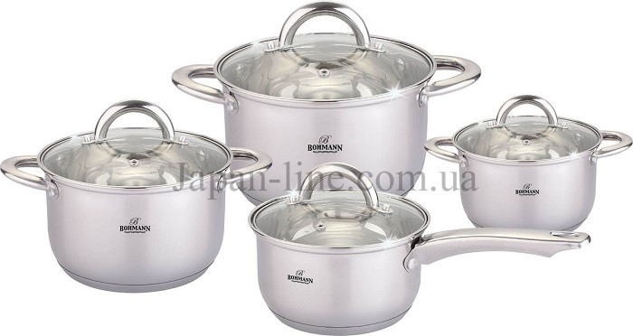 Набір каструль Bohmann BH-0812 S 8 пр.