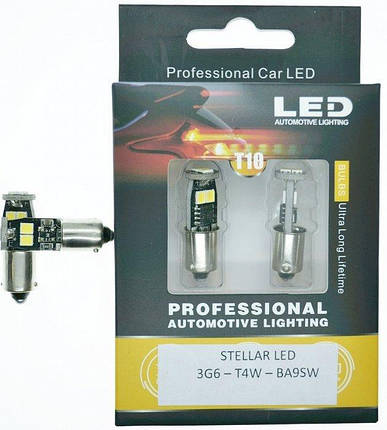 LED-лампа STELLAR в габарити стопи повороти 3G6-Т4W-BA9SW CanBus (1 шт.), фото 1