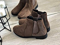 Эксклюзивные женские ботинки коричневого цвета 37 размер