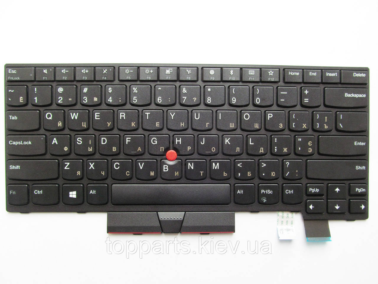 Клавіатура для ноутбуків Lenovo ThinkPad T480 Series чорна з чорною рамкою, з трекпоинтом
