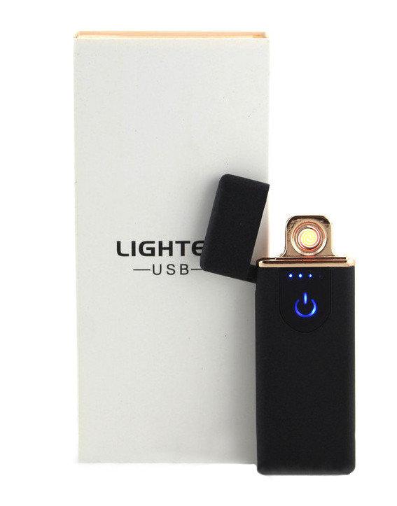 Електрична спіральна сенсорна запальничка USB 5448 Black