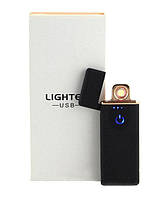 Електрична спіральна сенсорна запальничка USB 5448 Black