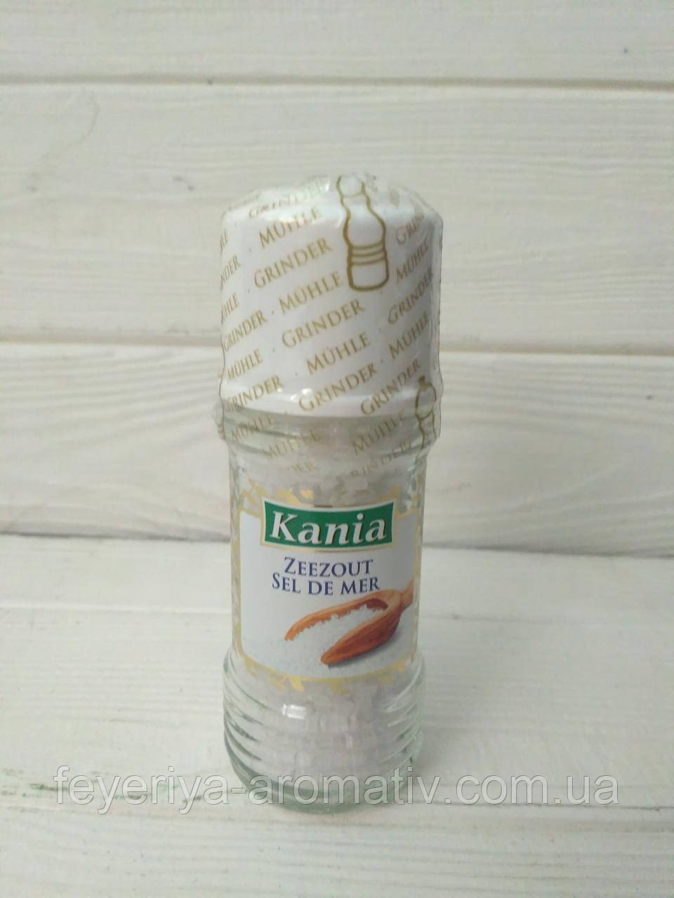 Кухонні морська сіль Kania Zeezout sel de mer з млином 90гр (Польща)