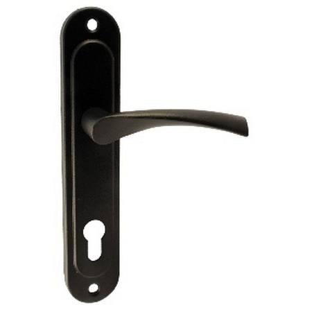 Ручки дверні на планці Аріко Чорн 55 мм, фото 1