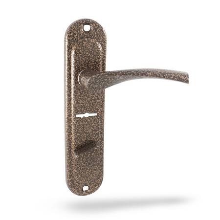 Ручки дверні на планці Аріко під сув. 42 мм Ч/М (лів.), фото 1