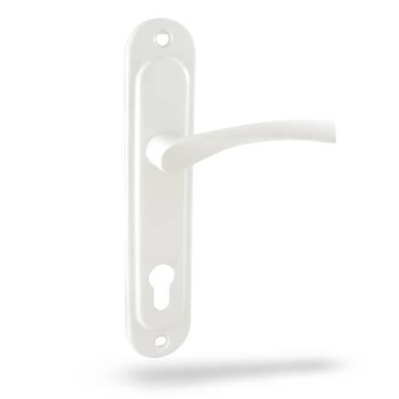 Ручки дверні на планці Аріко до ЗВ св/сір 85 мм (кв120mm), фото 1