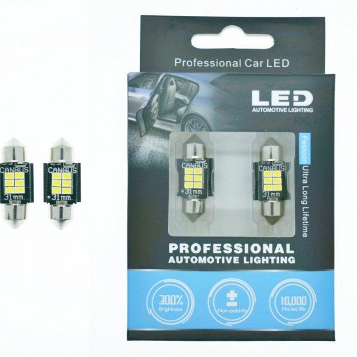 LED-лампа STELLAR SV8,5 (C10W) 31 мм з обманкою в підсвітку номера та салону. Білий (1 шт.)