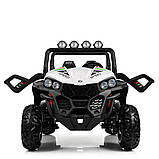 Дитячий двомісний електромобіль 4×4 Buggy (Баггі) M 3454 (2) EBLR-1білий, фото 3
