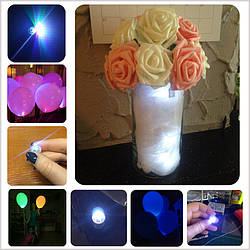 Світлодіодний Диско-кулька LED MINI PARTY LIGHT, світні кульки перемикач повітряна куля ліхтарик для зду