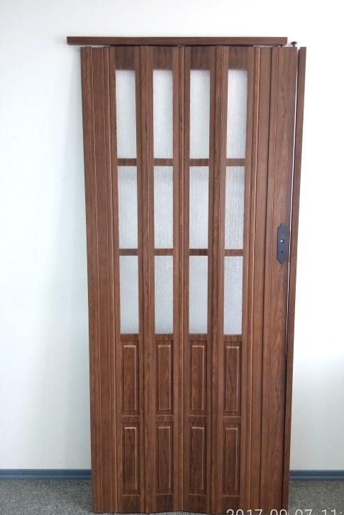 Двері гармошка полуостекленные різні кольори 86х203, різні кольора. Міжкімнатні двері гармошка. Доставка., фото 1