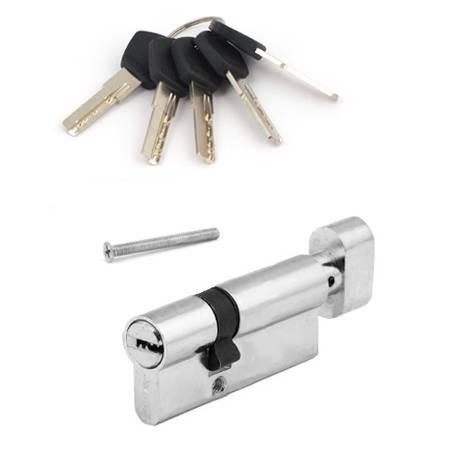 Циліндр Avers DM-70(30/40C)-C-CR хром ключ-вороток, фото 1