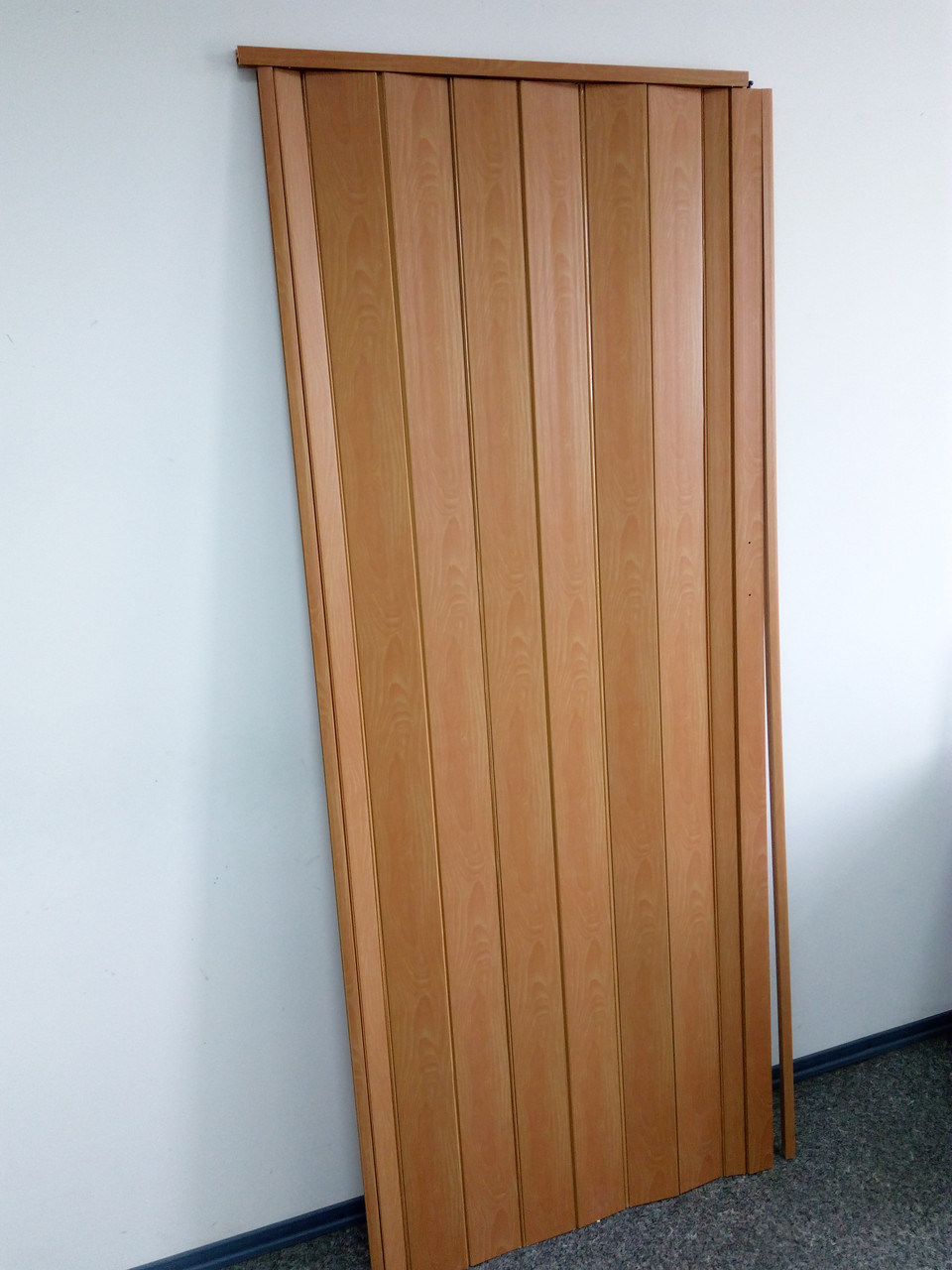 Акція! Двері гармошка глуха - колір вишня. 100% Гарантія якості. 81х203. Міжкімнатні двері гармошка, фото 1