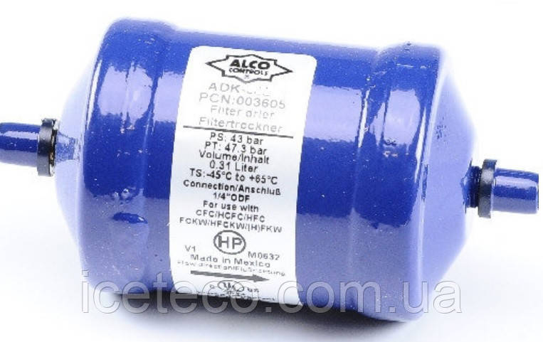 Фільтр-осушувач Alco Controls, ADK-082s, (1/4" пайка)