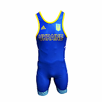 Трико борцовское Adidas UWW Ukraine Blue/Yellow S