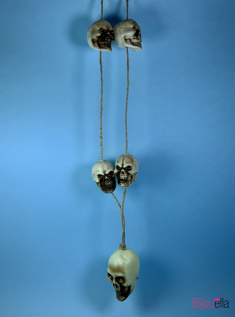 Підвіска з черепами оздоблення декор для Гелловіна 7*65 см