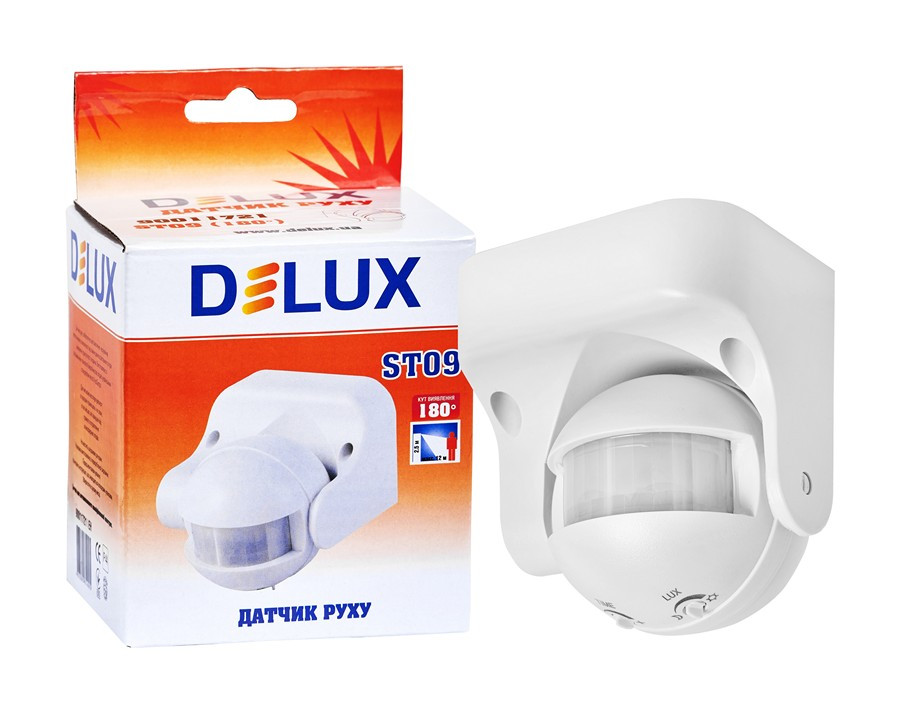 Датчик руху DELUX ST09 (180°) білий, фото 1