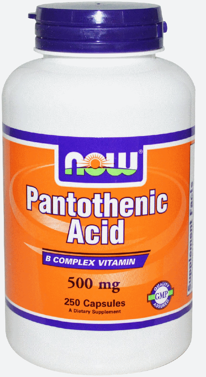 Пантотенова кислота Vitamin В-5 Now Foods Pantothenic Acid 500 mg 250 Caps, фото 1