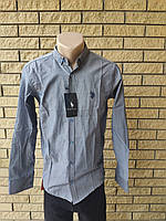 Рубашка мужская коттоновая брендовая высокого качества U.S. POLO, Турция
