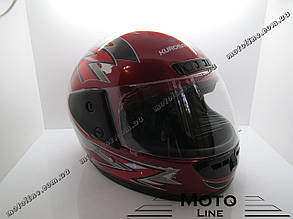 Шолом 101/501 (закритий/біле скло) червоний Kurosawa Mototech