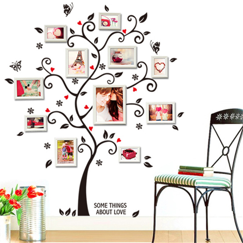 Виниловая наклейка на стену «Семейное дерево». Декоративная интерьерная наклейка на стену (120х100см). - фото 6 - id-p1048432480
