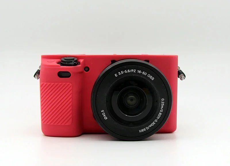 Захисний силіконовий чохол для фотоапаратів SONY A6300, A6400 - червоний