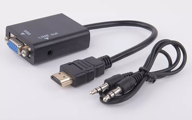 Перехідник HDMI — VGA конвертер із цифрового на аналоговий сигнал із підтримкою звуку