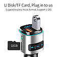 Bluetooth FM модулятор + Швидка зарядка USB QC 3.0 + Підсвічування LED 7 COLORS RGB (HandsFree/microSD/Вольтметр), фото 5