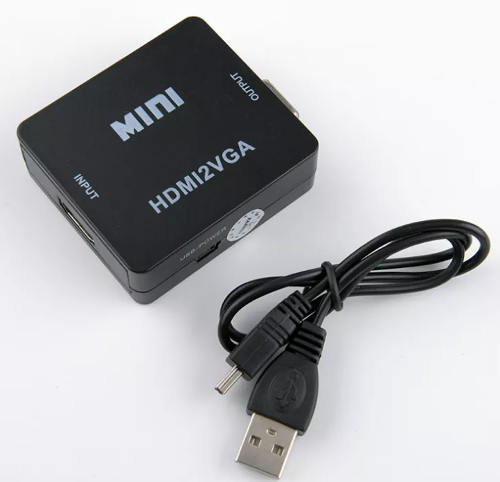 Конвертер перехідник HDMI->VGA USB живлення+звук HDMI2VGA T2 т2 ps3 ps4