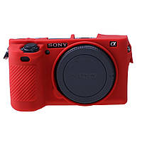 Защитный силиконовый чехол для фотоаппаратов SONY A6500 - красный