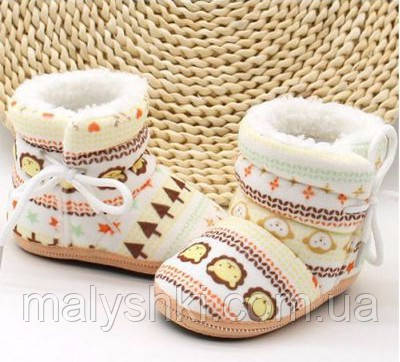 Теплі дитячі пінетки 12см, фото 1